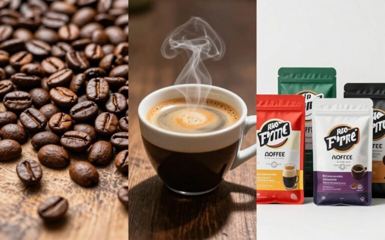 مقارنة بين حبوب القهوة المختصة والقهوة التجارية توضح فرق الجودة.