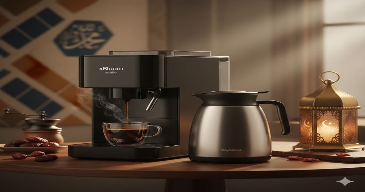 عروض يوم التأسيس ورمضان 2026 على مكائن xbloom وباقات القهوة المختصة.