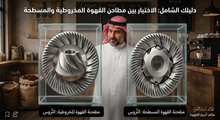 مقارنة بين مطحنة القهوة المخروطية والمسطحة وأيهما أفضل للقهوة المختصة